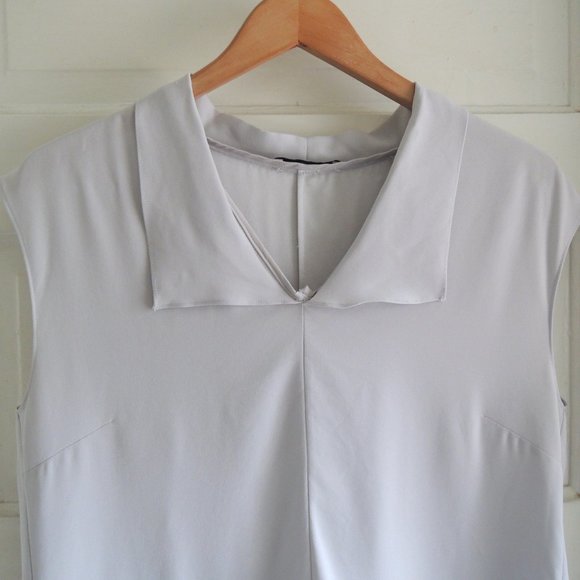 MM. LaFleur Light Gray Mist Huston 2.0 Sleeveless Blouse M - Picture 4 of 10